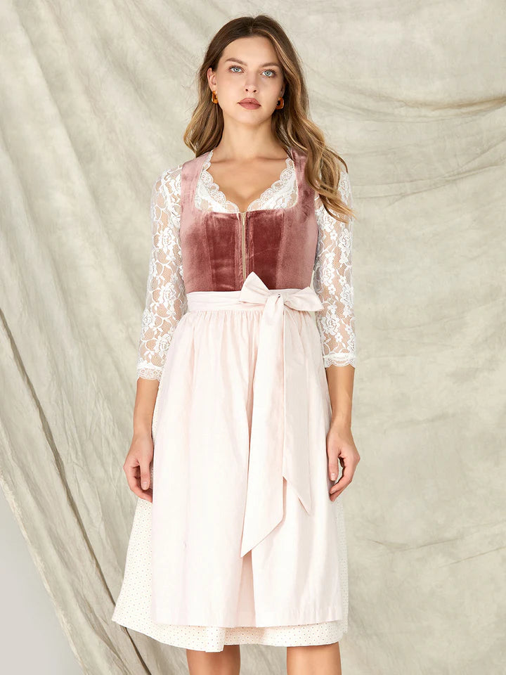 Růžová včetně magického kusu dirndl-a magického oblečení
